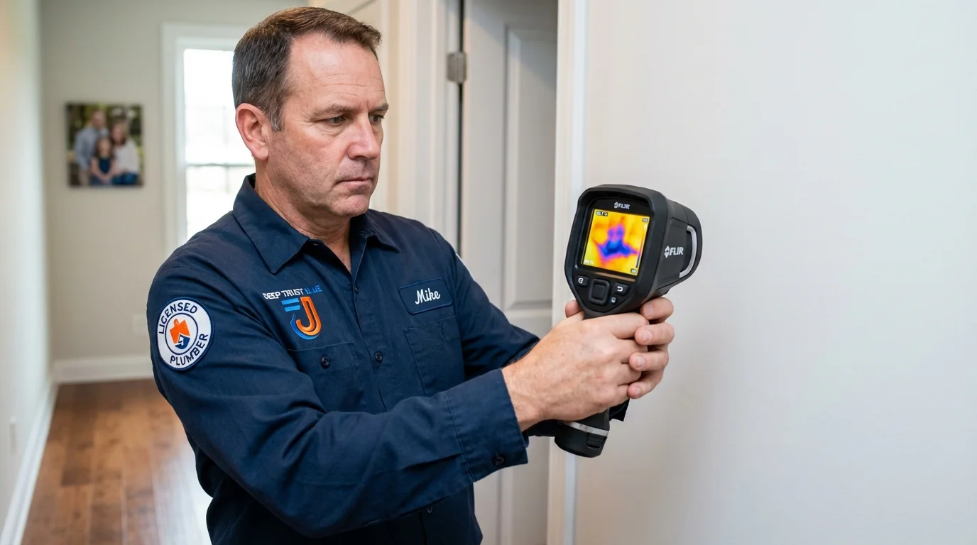 Thermal imaging leak detection by Johns Plumbing LLC in Converse